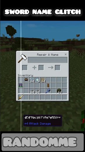 Sword name glitch 🤯 | #minecraft #viral #memes #trending #gaming #bugrock #shorts #fypシ #edit #sword