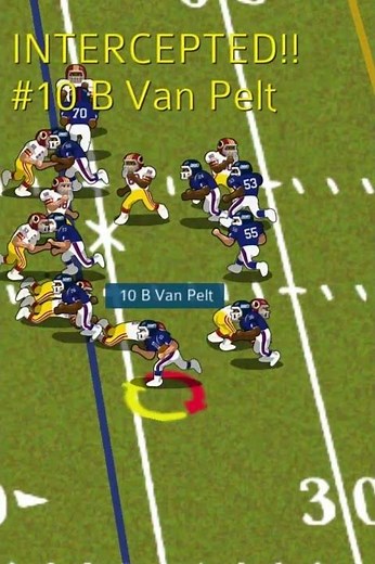 1981 Redskins vs Giants (highlight) Brad Van Pelt interception.