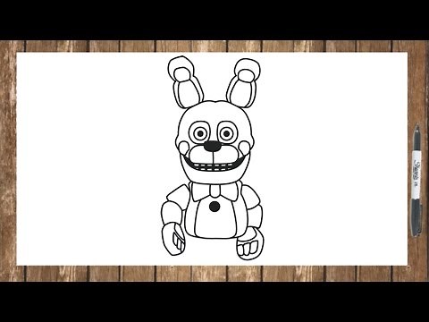 Speed drawing FNAF Sister Location characters Bon-Bon face drawing