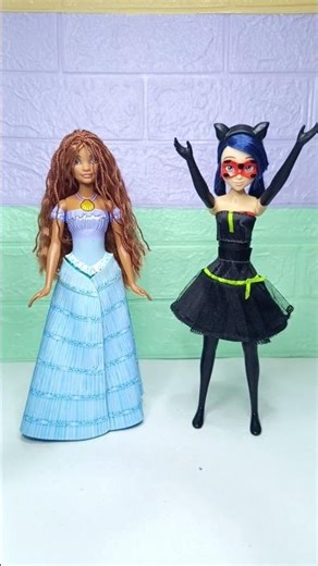 transforming Ladybug miraculous & Ariel mermaid