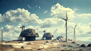 conserving energy by using wind generators and solar panels