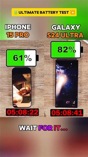 😳🔋IPHONE 15 PRO vs GALAXY S24 ULTRA BATTERY TEST!!
