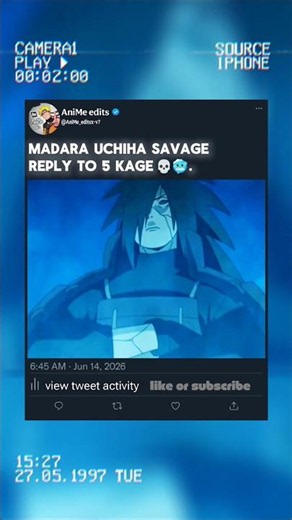 madara Uchiha savage reply to 5 kage #shortsfeed #narutoshippuden #narutofans