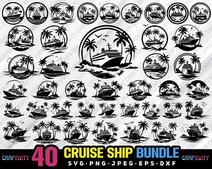 Cruise Ship Vector Clipart Bundle (svg, Png, Jpg, Eps, Dxf) - Etsy