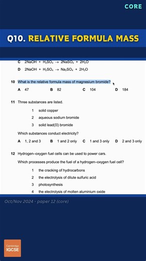 IGCSE Chemistry - Multiple Choice (exams from 2026) #chemistry #exams #revision