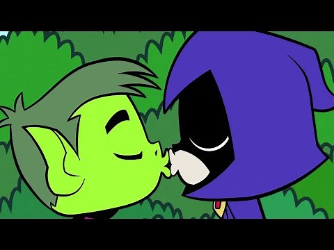 TEEN TITANS GO! - Beast Boy And Raven Kiss!