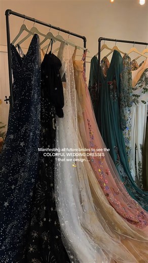 Flora & Lane on Instagram: "Which colorful wedding dress would you choose? 🌸 1. Nahla / 2. Pandora / 3. Gardenia / 4. Eden / 5. Meadow Ivory / 6. Olive / 7. Fae / 8. Meadow Forest Green / 9. Esme Ivory / 10. Stardust Ivory 💫 • • #bridetobe #weddingdress #nontraditionalwedding #bridal #bridaldress #ISaidYes #weddinginspo #blackweddingdress #acotar #cottagecore #fairycore #bridalfashion #Engaged #wedding #BridalTrends #weddinginspo #bridalfashion #uniqueweddingdress #weddingdaystyle #dressgoals 