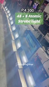 23 reactions · 3 comments | American live Atomic strobe 48 plus 8 white strobe with letter effect DMX sound auto mode event lights disco 1000watts  P4,300 #joelalferezshop #homeaudio #mysound | Joel Alferez | Facebook