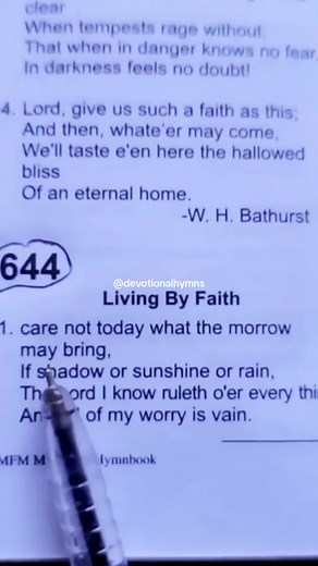 Living By Faith: Short Devotional Hymn Reflection