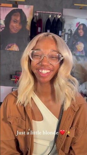 closure bob quick weave achieved with 2 platinum bundles of 12” and a 12” closure & custom color 💛✨