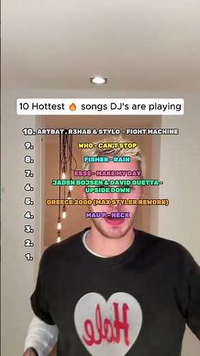10 hottest songs 🔥 DJ’s are playing right now according to data from 1001 tracklists 🎶 which is
