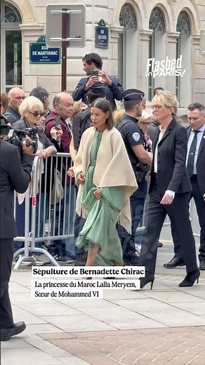 Lalla Meryem aux obsèques de Bernadette Chirac à la basilique Sainte Clotilde à Paris.