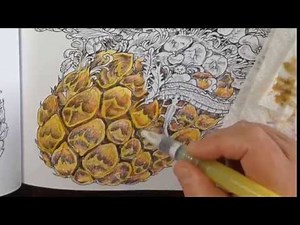 Tutorial - Coloring with neocolor II crayons - imagimorphia coloring book