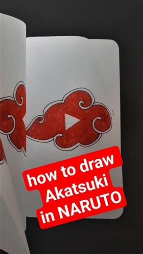 how to draw Akatsuki in NARUTO for beginner (turtorial) step by step 🔥🎨🔥