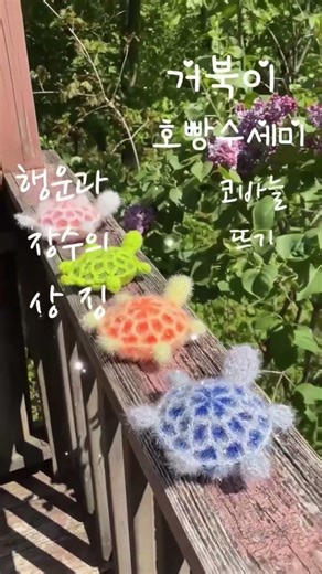 거북이 호빵수세미 코바늘 뜨기 #shorts#수세미뜨기#초보코바늘#crochetdishscrubber#호통이네
