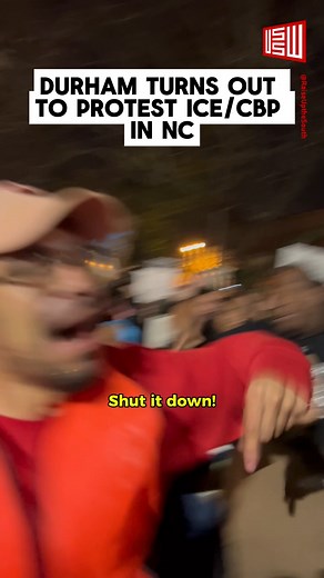 84K views · 5.8K reactions | ICE melts fast in the South because we bring the heat.  Hundreds of folks came out to shut down Durham last week to send the message to ICE/CBP: Get out of North Carolina! Nah'shon Blount, Duke housekeeper in Durham #OrganizeTheSouth #UnionsForAll #DurhamNC | Union of Southern Service Workers | Facebook