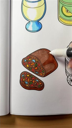 Snowy Christmas Stollen 🥮 Advent Coloring Day 19 #coloring #advent