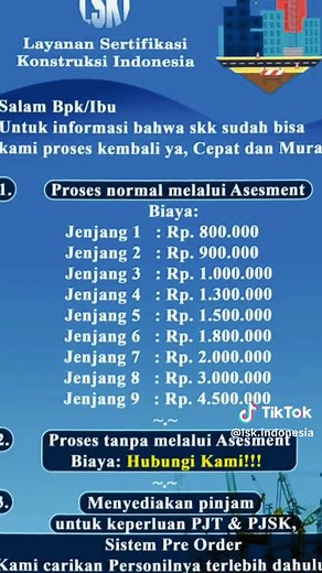 Proses SKK & SBU Konstruksi #skk #sbu #skt #ska #sertifikasi #foryou #fyp