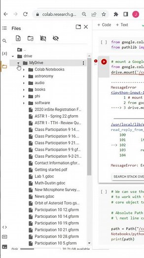 How to Mount Google Drive and Create a Path in Python Colab #python #programming #education #shorts