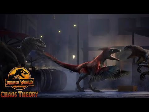 Pyroraptor Vs Atrociraptors Ghost, Panthera and Tiger| Jurassic World Chaos Theory Season 3 Clip