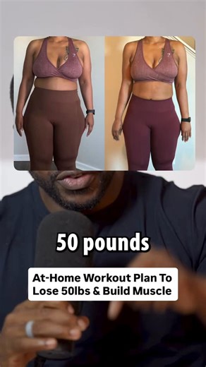 Better You Better Society (Coach Sam) on Instagram: "At-Home Workout Plan To Lose 50lbs & Build Muscle 1. Do 30 minutes of walking every day (Walk outside or on a treadmill) WORKOUT (4 Days per Week) Example Schedule Mon – Legs Tue – Upper Body + Core Thu – Legs Fri – Upper Body + Core DAY 1 – LEGS * 3 sets × 12 Bodyweight Squats * 3 sets × 15 Glute Bridges * 3 sets × 12 Step-Ups (each leg) * 3 sets × 12 Wall Sits (30 seconds each) DAY 2 – UPPER BODY + CORE * 3 sets × 10 Modified Push-Ups * 3 se