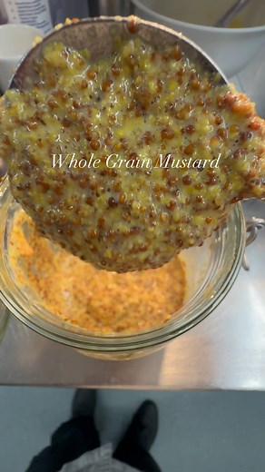 Homemade Whole Grain Mustard! Ingredients Mustard seed 120 gram Vinegar 120 gram Dry White wine 40 gram Salt Honey Instruction Put everything into a jar except honey and salt , keep it for 3 days in a fridge, Take out 3 day and blend it season it and serve it ! | Chef inside the pot