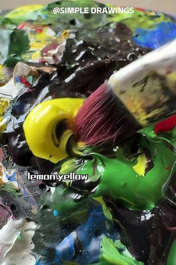 EasEasy Tree Silhouette Sunset Painting | Super Satisfying #painting#acrylicpainting #shors