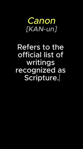 Canon - Theology, one word at a time