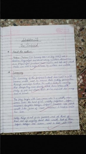 English | Chapter 9 | The proposal | Question answer | Summary | About the author | Class 10th |