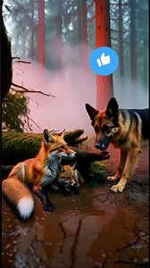 Lightning Strike Rescue: Dog Leads Ranger to Save Trapped Fox Family ⚡🐕🦊