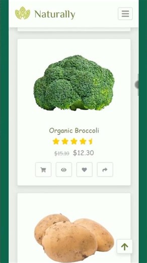 Responsive Food / Grocery Website | #shorts