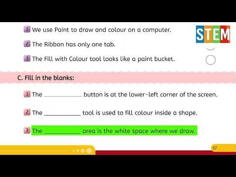 Computer Class 1 | Chapter 8: Drawing and Colouring in Paint | Exercise