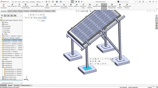 30.太阳能电池板。准备几何图形