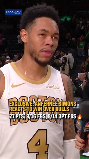 Abby Chin caught up with Anfernee Simons after he ERUPTED for 27 points in the 2nd half 🔥 Presented by Rockland Trust