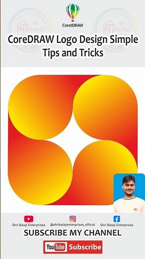 CorelDRAW Logo Design Simple Tips and Tricks #coreldraw #shorts #drawing