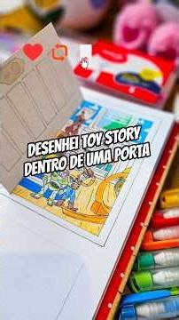 Desenhei uma cena do toy story dentro de uma porta! #art #toystory #disneypixar #pixar #disney