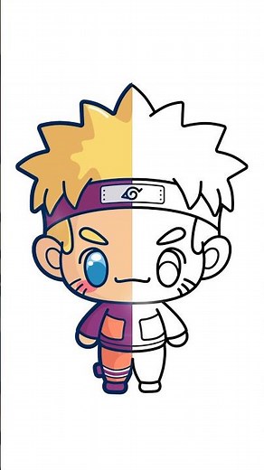 How to Draw Chibi Naruto Step by Step #easycutedrawings