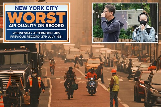 New York City recorded worst-ever air quality on June 7, 2023