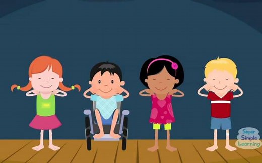 小学英语儿歌 Head shoulder knees and toes