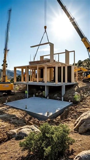 Building a $5M Modern Desert Oasis: Full Timelapse 🌵💎.This Desert House Build is Beyond Satisfying🏗️