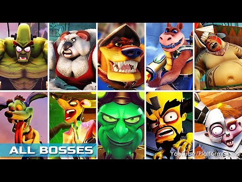 Crash Bandicoot 1-4: All Bosses & Endings (No Damage) [2K 60FPS]