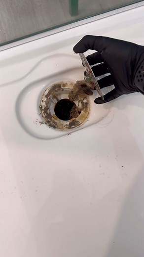 24K views · 365 reactions | “My shower drain is slow” Say no more ✨ #takesavillage #igotchu #bathroom #bathroomclean #satisfying #cleaning #plumber #housekeeper #fyp #cleantok #wip #diy | Takes a Village Cleaning | Facebook
