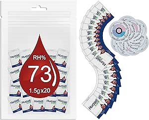 Amazon.com: 73% Two-Way Humidity Control Packs - Humidity Balancer Packet For Packaged Foods & Herbs Storage，(20 Packs,1.5g) : Everything Else