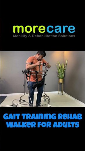 Morecare 8-Wheel Standing & Gait Training Rehab Walker for Adults – Crab Walker