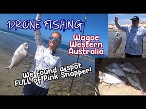 🎣 Drone Fishing for Pink Snapper at Wagoe Beach, Western Australia