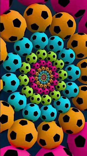 ⚽ Infinite Football Loop | Satisfying 3D Animation 🌀✨