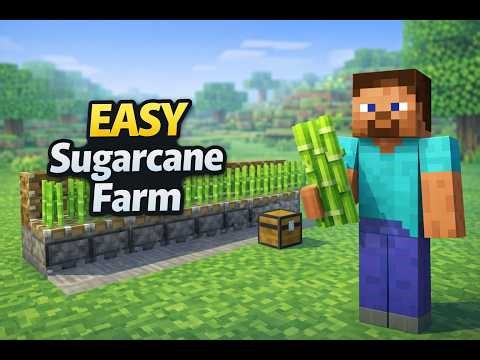 Sugarcane Farm Minecraft 1.21!