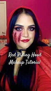 Red Riding Hood Halloween Makeup Tutorial 💄 #redridinghood #halloween #halloweenmakeup #makeup #red