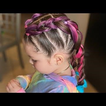 Adding fake hair to pull through braids!