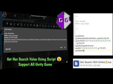 Get "Hex Search Value" using Class and Method name | No need offset for patch | For All unity Game